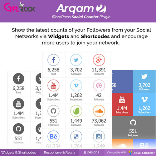 Social Counter Plugin for WordPress – Arqam